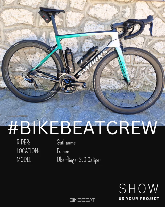 Diese Woche stellen wir euch Guillaume aus Frankreich und sein wunderschönes **S-Works Tarmac SL6** mit Felgenbremse vor. 😍✨⁠
⁠
Manchmal braucht es keinen neuesten Standard – sondern einfach das perfekte Setup. 💥⁠
⁠
Guillaume setzt auf unsere **BikeBeat Überflieger 2.0 Caliper** Laufräder und zeigt eindrucksvoll, dass Performance keine Scheibenbremsen braucht. Ultraleicht, steif und gemacht für maximale Geschwindigkeit. 🔥⁠
⁠
Die Kombination aus dem legendären Tarmac SL6 und unseren Überflieger 2.0 Caliper ergibt ein Bike, das auf jedem Anstieg, jeder Abfahrt und jeder schnellen Ausfahrt begeistert.⁠
⁠
**Rim Brake is not dead.** 🤍 Wer einmal ein leichtes Felgenbremsrad gefahren ist, weiß genau warum. 🚀⁠
⁠
➡️ Danke, Guillaume! 😍⁠
⁠
👉 Mehr Infos: www.bikebeat.de⁠
⁠
------------------------⁠
⁠
This week, we're introducing Guillaume from France and his beautiful **S-Works Tarmac SL6** with rim brakes. 😍✨⁠
⁠
Sometimes you don't need the latest standard – you just need the perfect setup. 💥⁠
⁠
Guillaume chose our **BikeBeat Überflieger 2.0 Caliper** wheels, proving that top performance doesn't require disc brakes. Ultra-light, stiff, and built for pure speed. 🔥⁠
⁠
The combination of the legendary Tarmac SL6 and our Überflieger 2.0 Caliper wheels creates a bike that shines on every climb, descent, and fast ride.⁠
⁠
**Rim Brake is not dead.** 🤍 Anyone who has ridden a lightweight rim brake bike knows exactly why. 🚀⁠
⁠
➡️ Thanks, Guillaume! 😍⁠